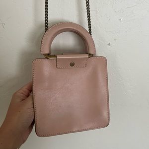 Madewell leather small crossbody chain bag